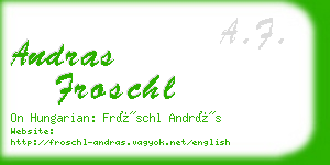 andras froschl business card